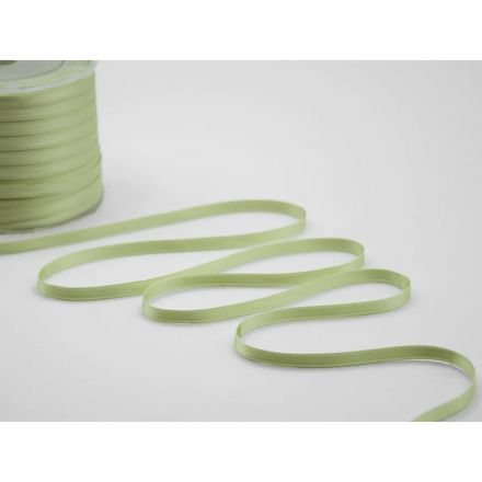 Lime green double satin ribbon 6 mm